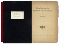 1919 Edition of Albert Einsteins Theory of Relativity -- Housed in Custom Clamshell Case & Slipcover